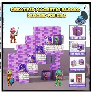 Dragon Magnetic Blocks Building Cubes - Creative STEM 48 pcs.